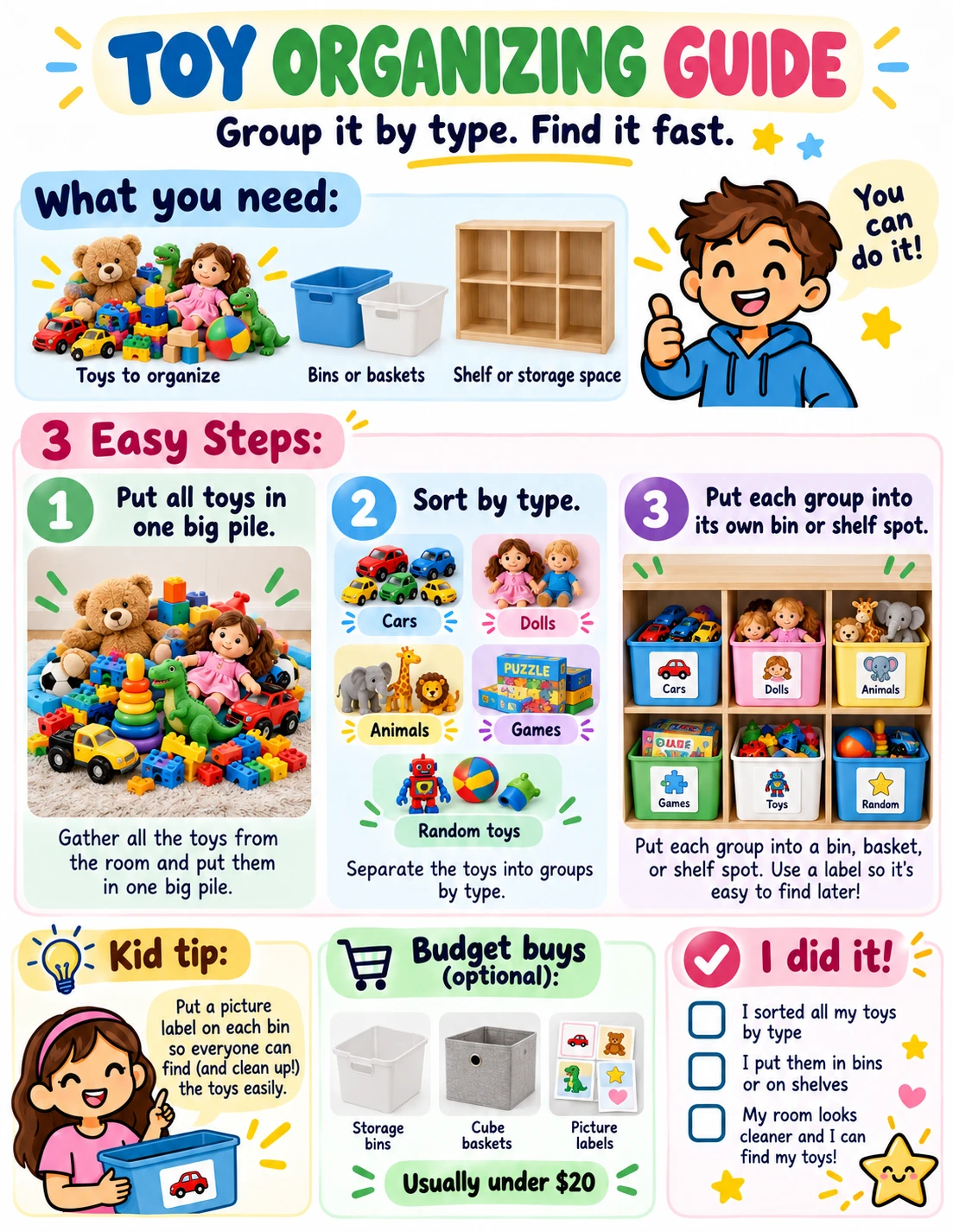 Toy Organizing guide