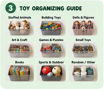 Toy organizing guide